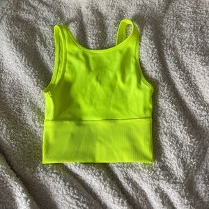 This is a Lululemon highlighter yellow tank top!